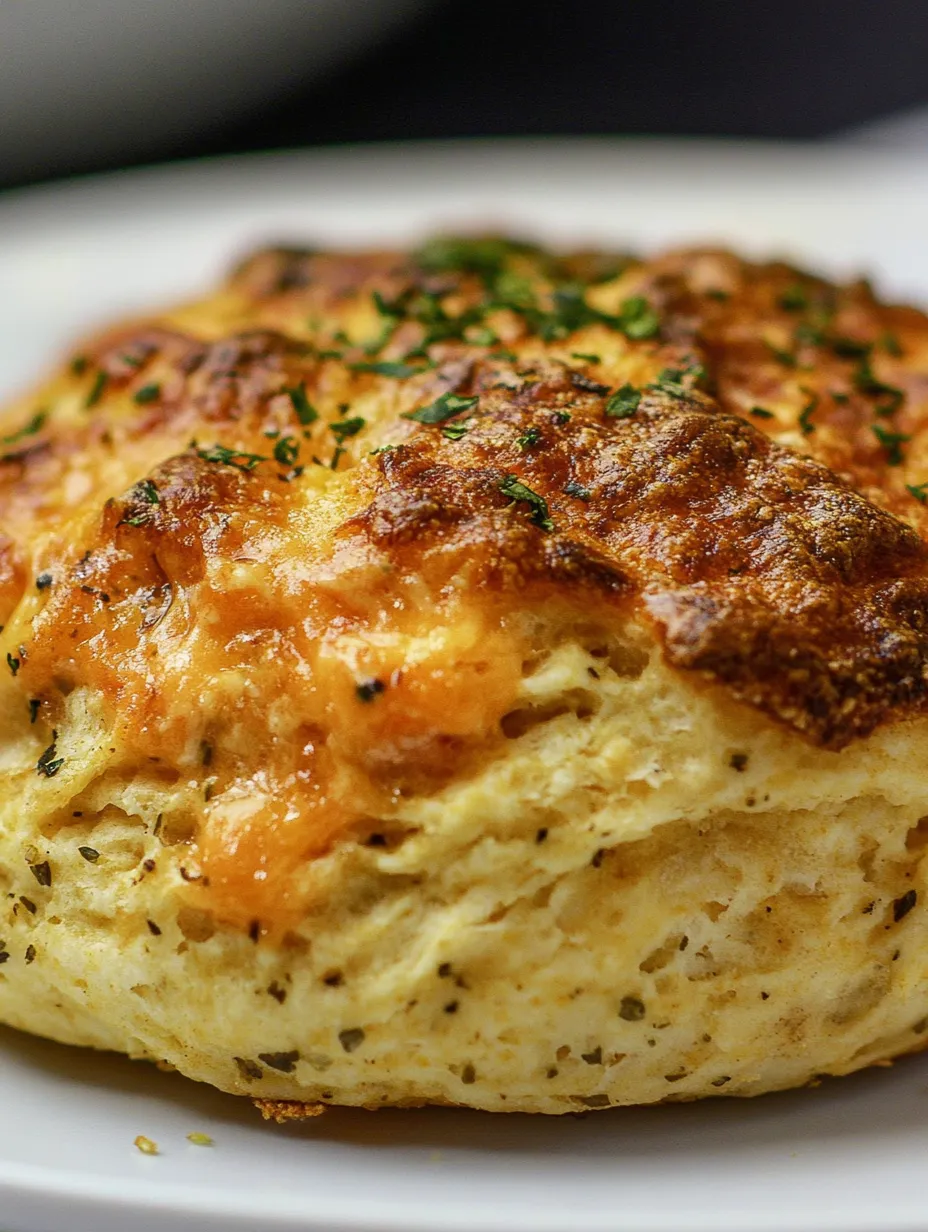Eine Nahaufnahme eines mit Käse und Kräutern gefüllten Brötchens.