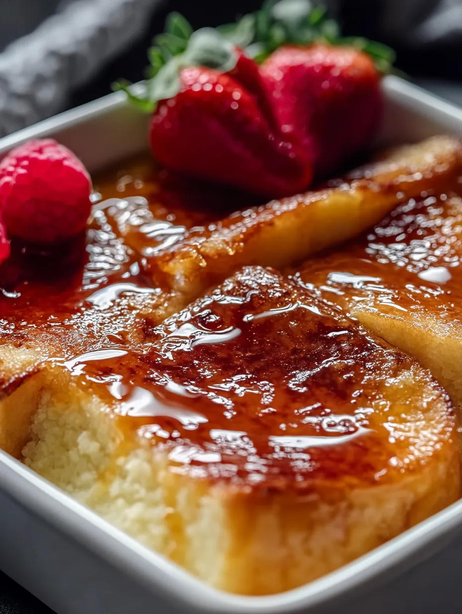 Eine Schüssel mit Speise, Erdbeeren und einer Sauce.