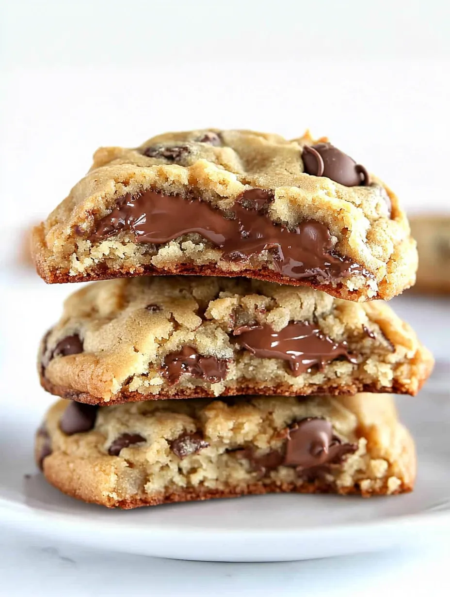 Chocolate Chip Cookies auf einem weißen Teller.