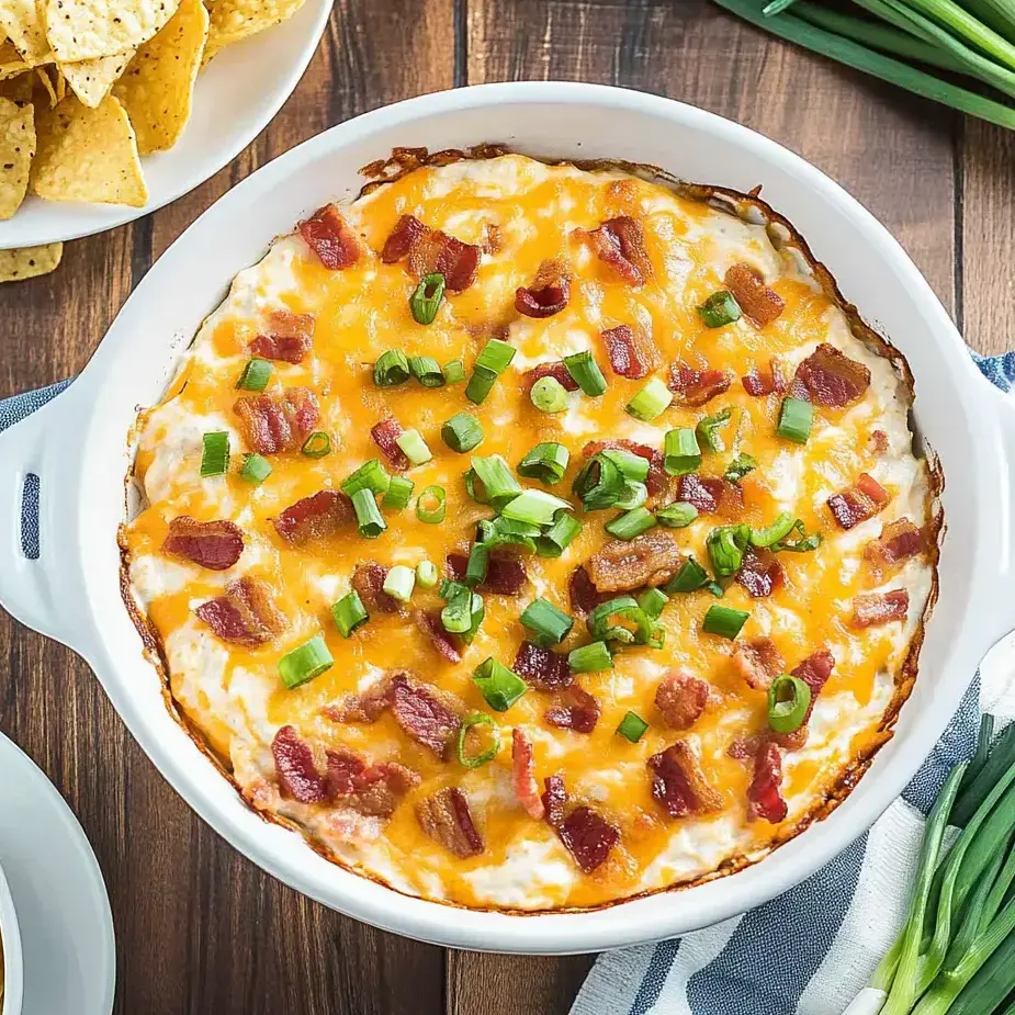 Eine Schüssel mit Käse-Speck-Auflauf.