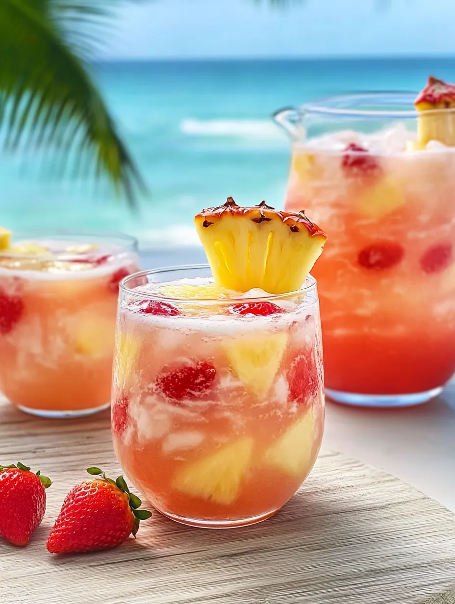 Erdbeer-Piña-Colada-Punsch Mocktail