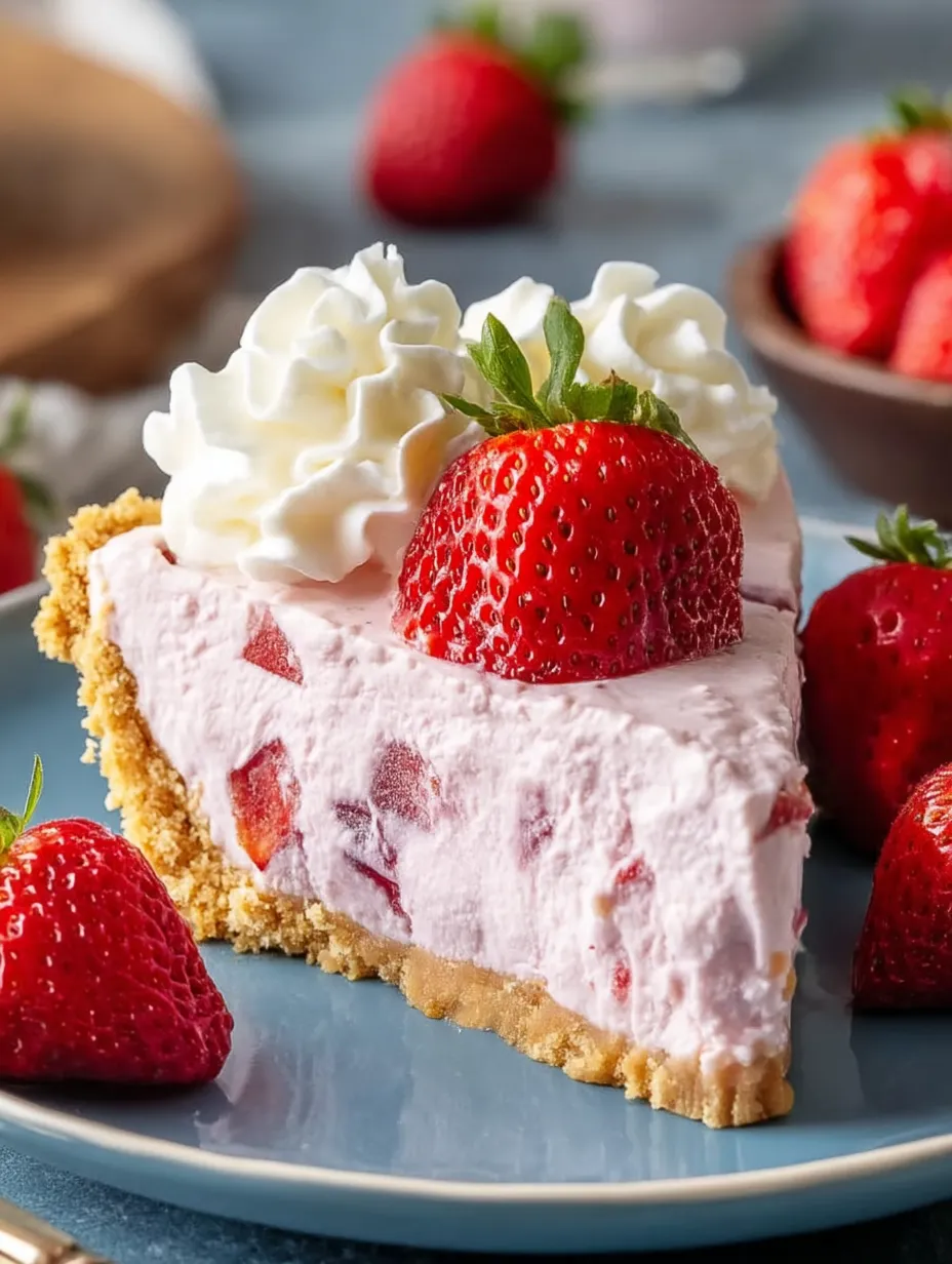 Ein Stück Erdbeerkäsekuchen mit Schlagsahne.