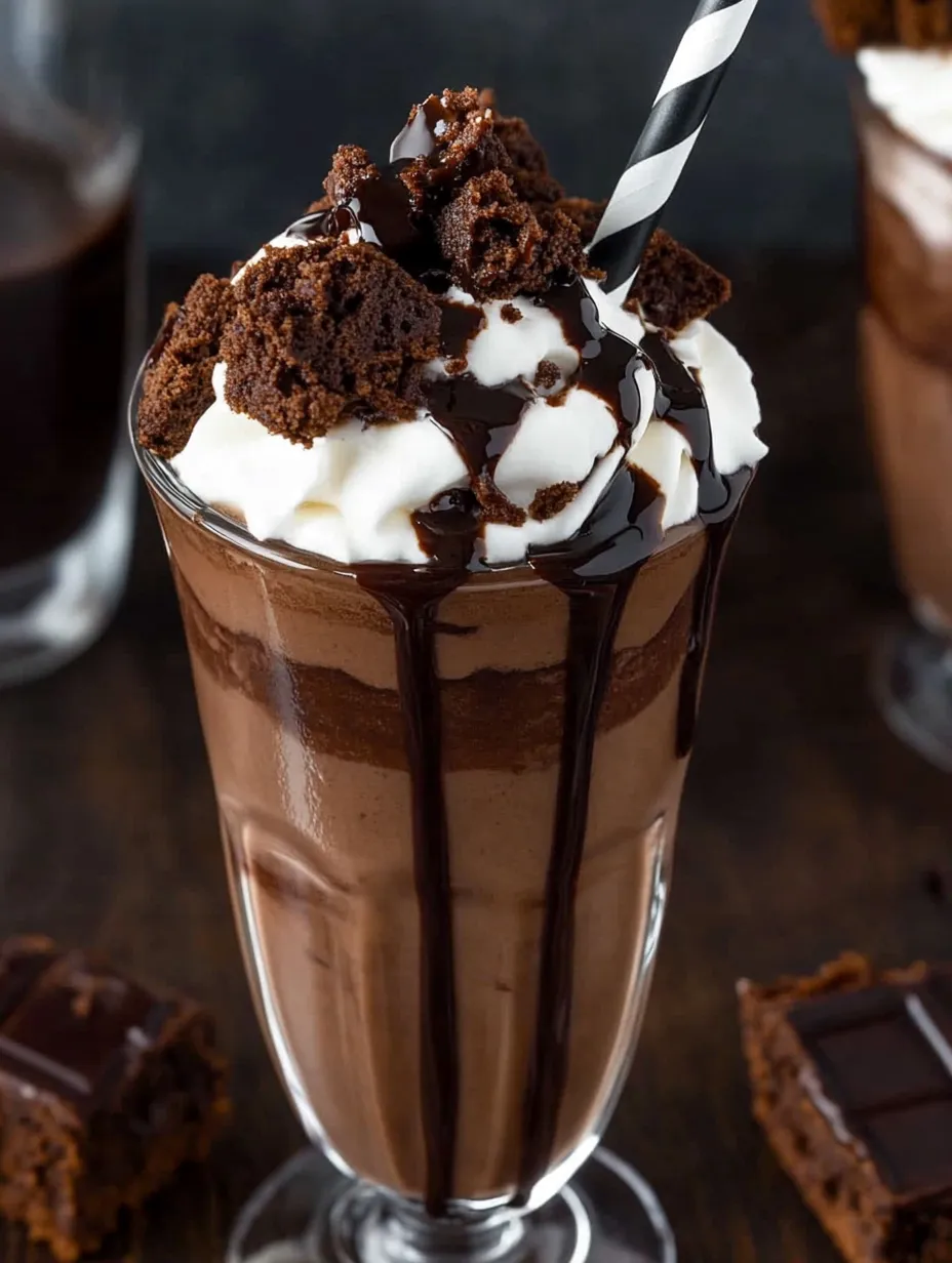 Ein Schokoladen-Milchshake mit Schlagsahne.
