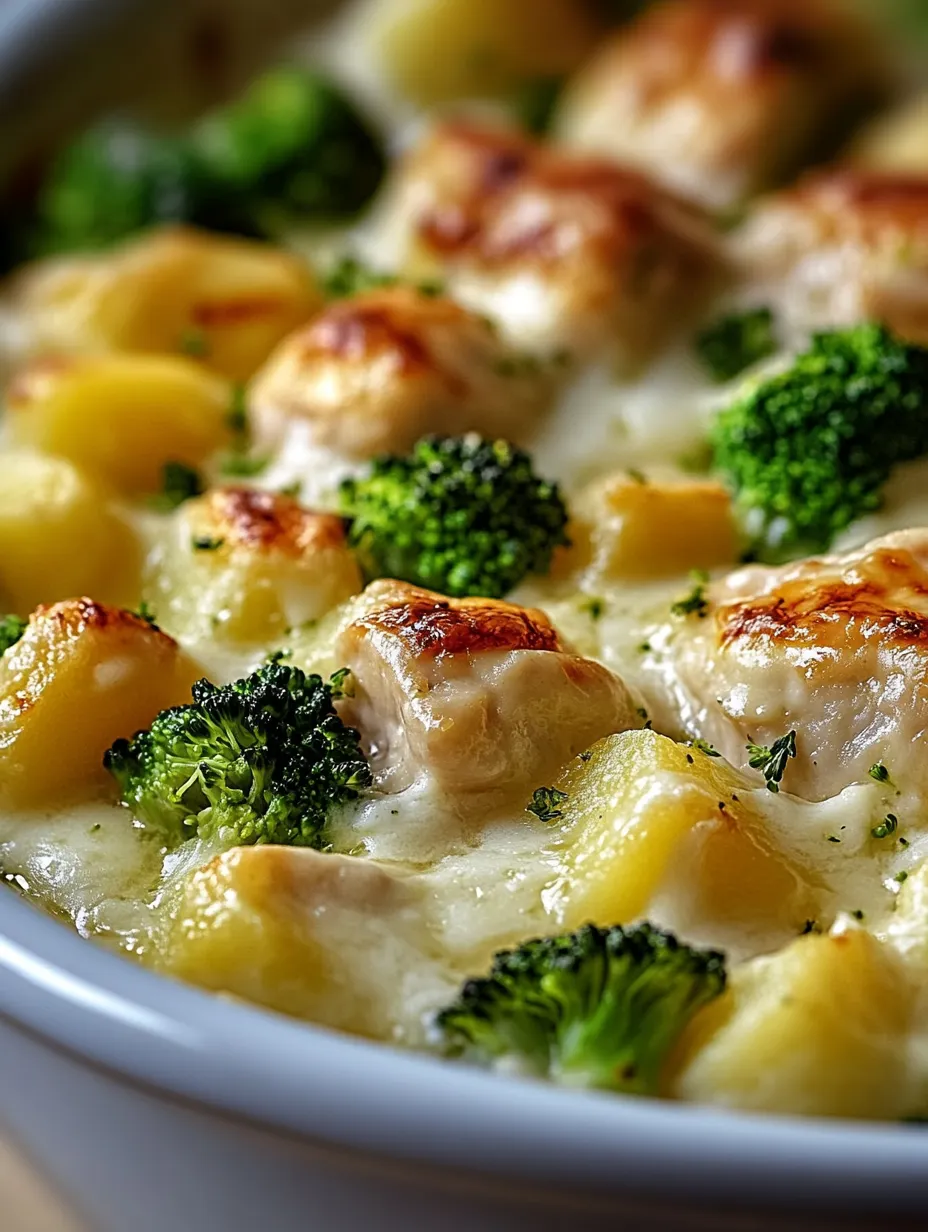 Eine Schüssel mit Essen, Brokkoli und Hähnchen.