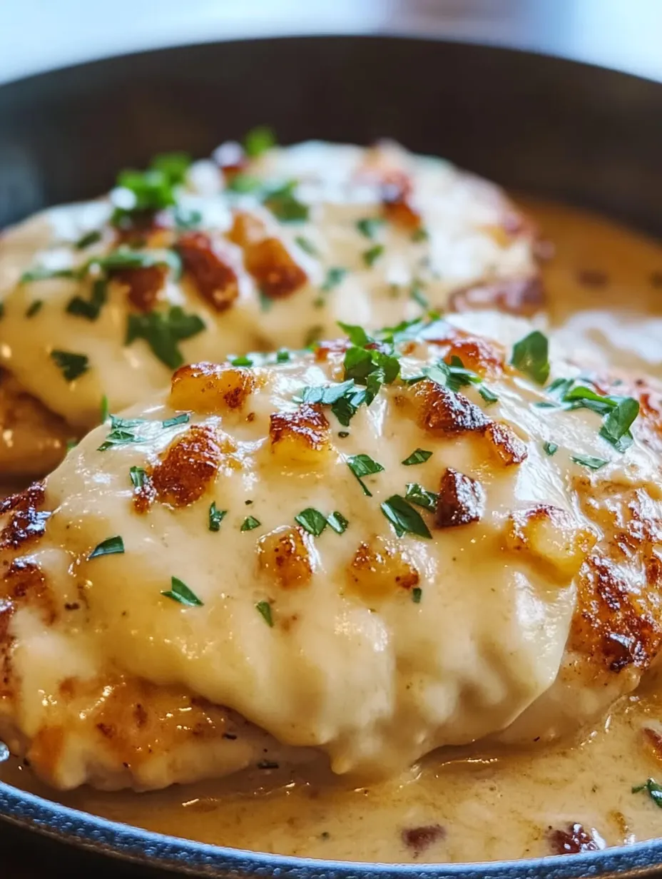 Zwei Stücke Hähnchen mit Käse überbacken.