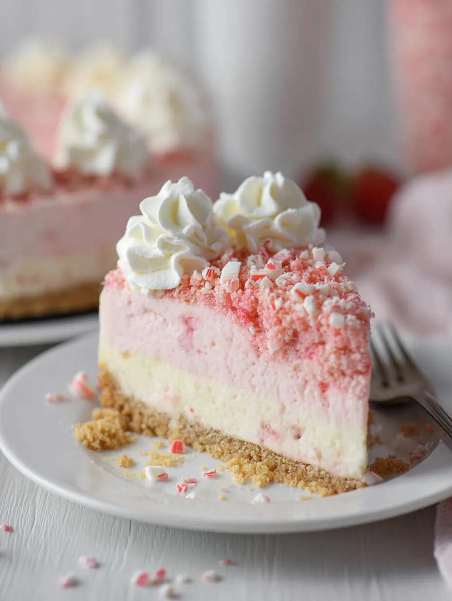 Ein Stück Kuchen mit weißem Frosting und roten Streuseln.