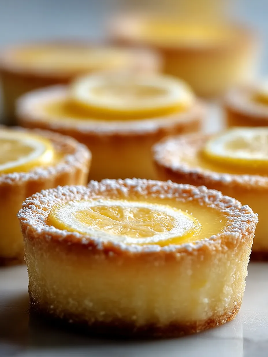 Nahaufnahme eines zitronigen Desserts.