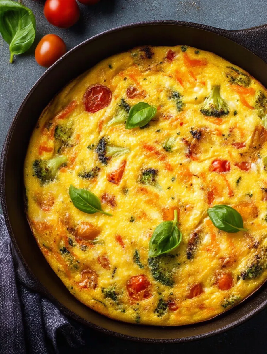 Ein Gericht mit Brokkoli und Tomaten.