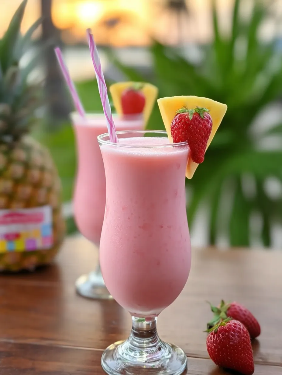 Ein Glas pinker Drink mit Trinkhalm.