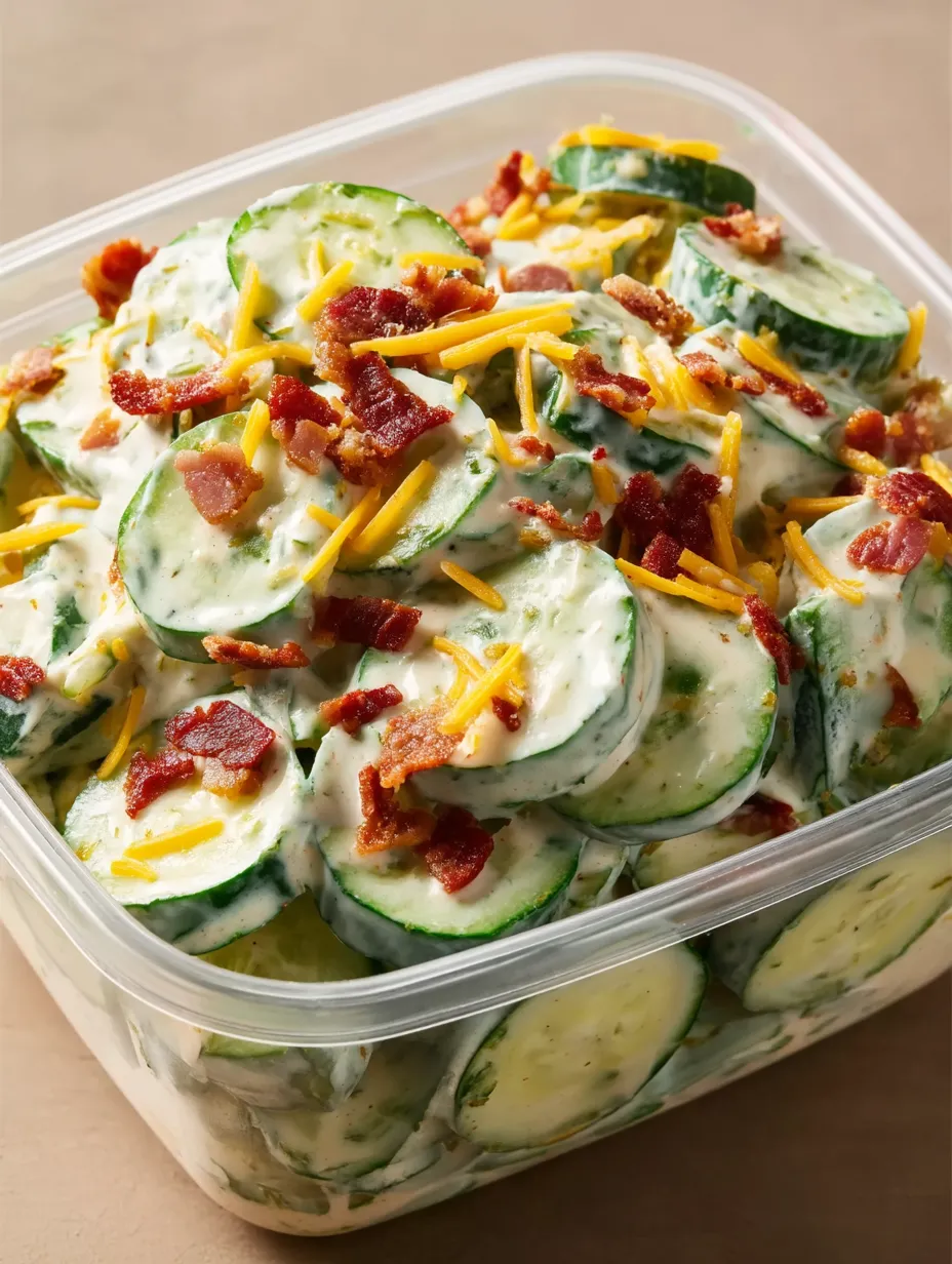 Eine Box mit Essen aus Bacon und Käse.