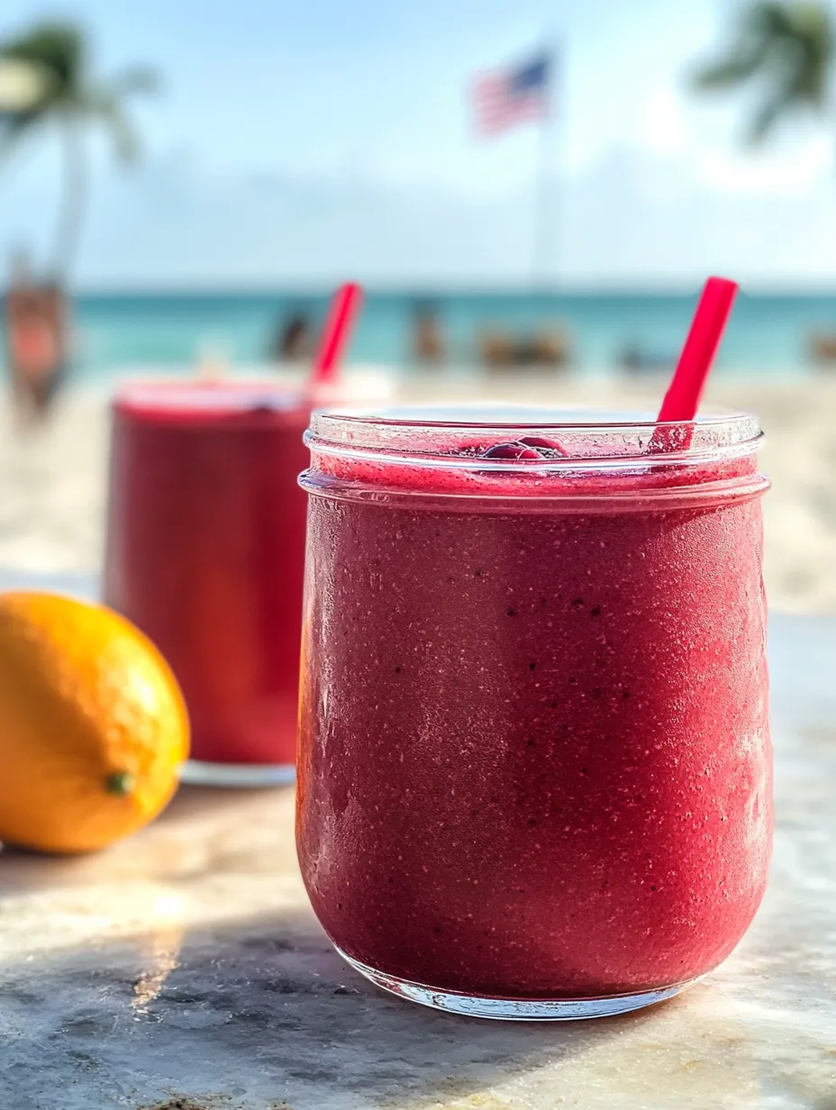Zwei Gläser Smoothie mit Strohhalmen.