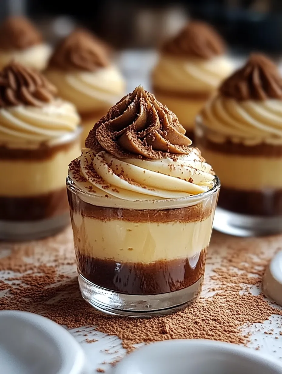 Ein Mini-Dessert mit Sahnehaube und Schoko-Finish.