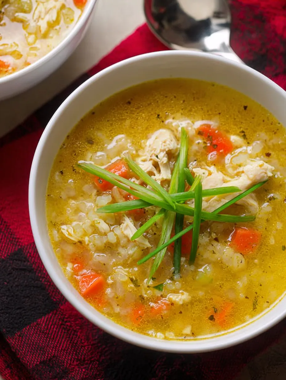 Eine Schale Suppe mit grünem Kraut obendrauf.