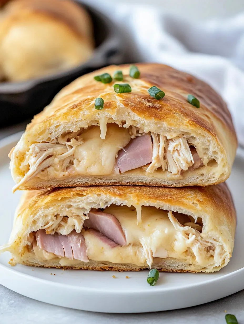 Ein Sandwich mit Fleisch und Käse auf einem weißen Teller.