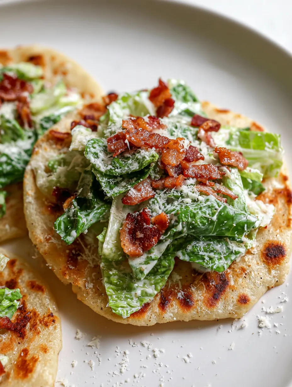 Ein Teller Essen mit Bacon und Salat.