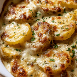 Eine Schale mit Essen und frischem Grün oben drauf.