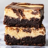 Ein Stück Schokoladenkuchen mit weißem Frosting.